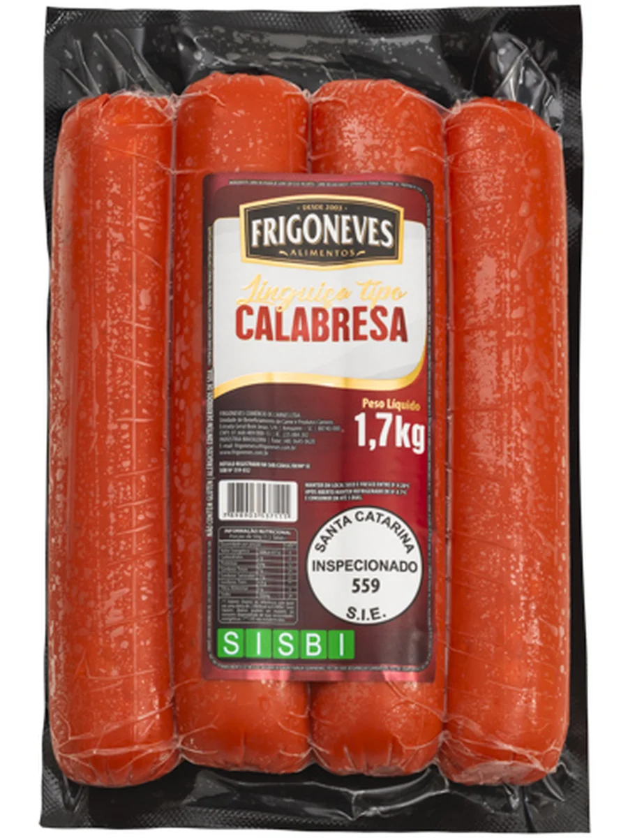 LINGUICA DE CALABRESA RETA PCT 1.7KG FRIG...