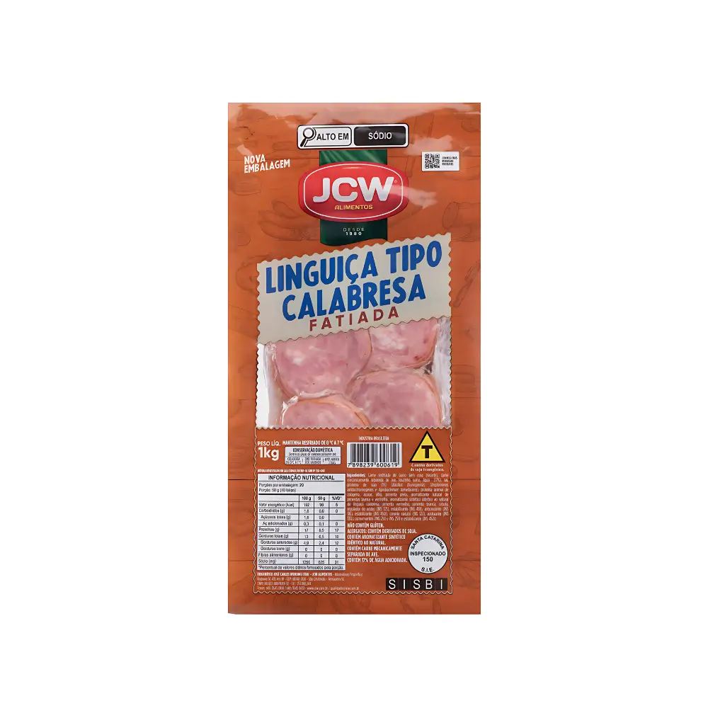 LINGUICA TIPO CALABRESA FATIADA JCW