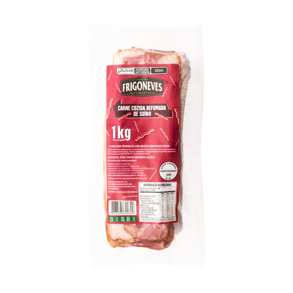 BACON FATIADO PERNIL - 1KG FRIGONEVES